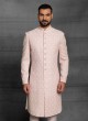 Lucknowi Work Raw Silk Wedding Wear Sherwani